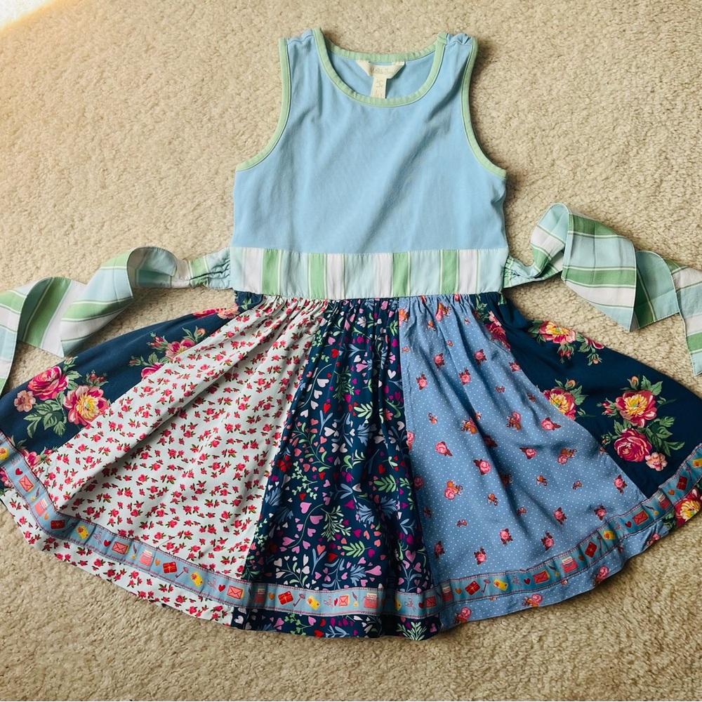 Matilda Jane blue paneled floral Patchwork Dress